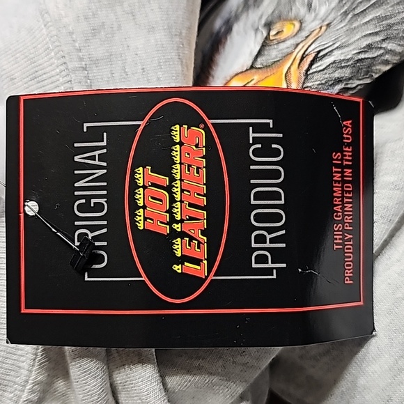 Hot Leathers Mens Lrg 2nd Amendment Down Flags' Eagle Double Sided L/Slv T-Shirt - Picture 8 of 14